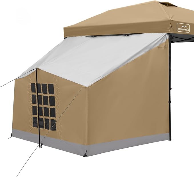 KAMPKEEPER Canopy Side Tent Camping Canopy Tent for 10x10 Pop Up Canopies Cube Tents Gazebo Room Compatible with 10' Wide Canopies(Canopy Not Included)