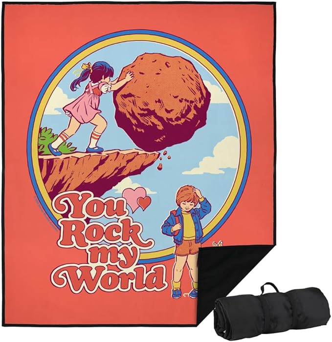 LOGOVISION Steven Rhodes You Rock My World Outdoor Blanket for Picnic Beach Camping Park Tailgate 50x60