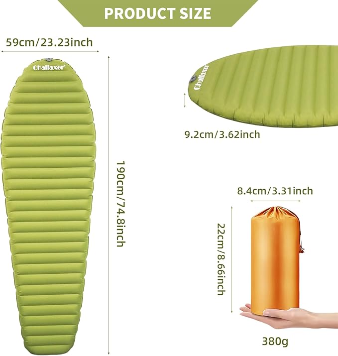 Ultralight Sleeping Pad for Camping 74.8x23.2 Camping Mat with Pump Sack Inflatable Sleeping Pads Compact for Camping Backpacking Hiking Traveling Tent