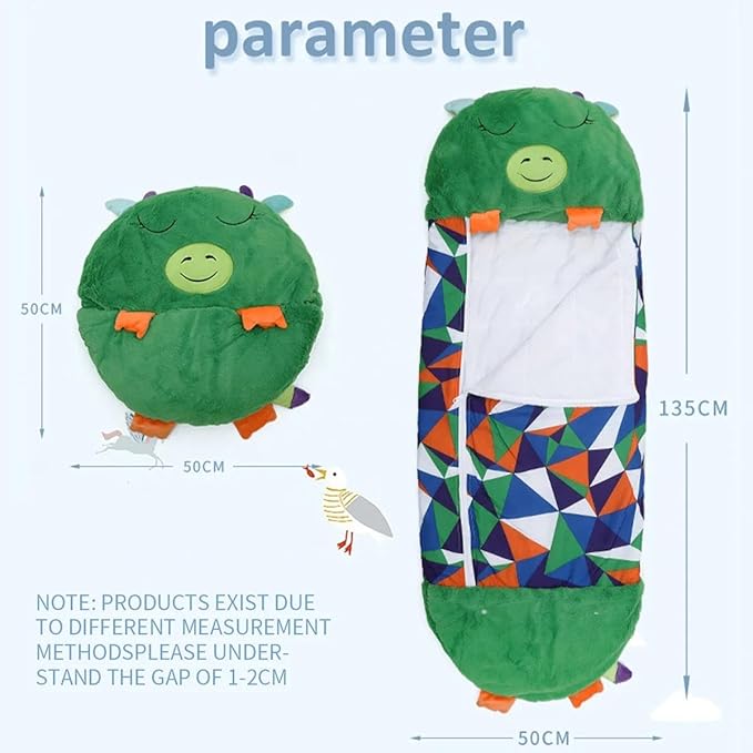 Cute Cartoon Sleeping Bag - Soft Flannel Warm Sleeping Bag for Boys Girls Portable Lightweight Camping Sleep Bag for Indoor Outdoor Travel Sleepovers Accessory Gift for Boys Girls