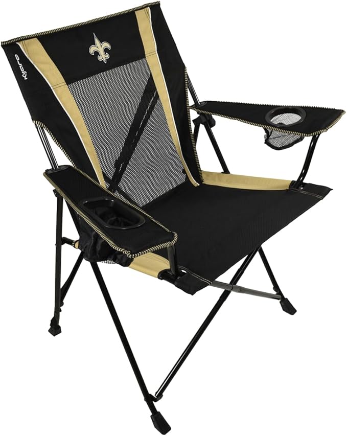 Kijaro NFL Sports Fan Folding Chair 26 L x 35.5 W x 37 H New Orleans Saints