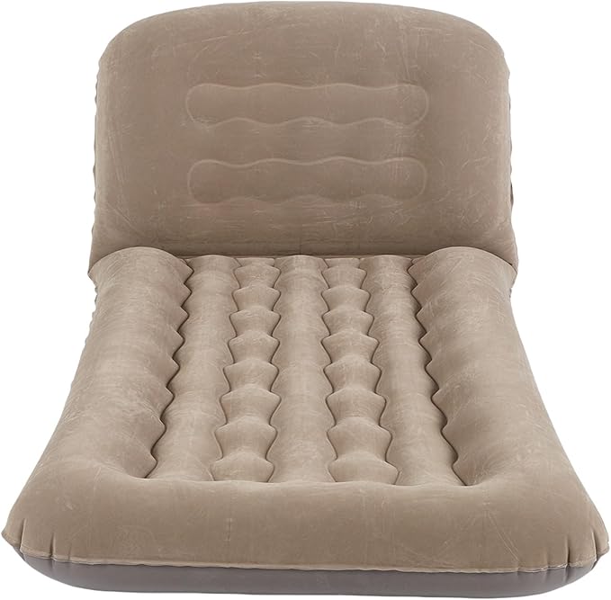 Inflatable Mattress Adjustable Backrest Portable Foldable Flocked Air Mattress for Outdoor Beach Travel Camping