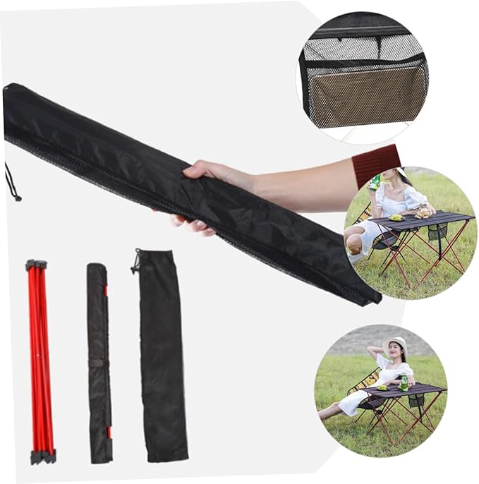 Portable Folding Camping Table and Compact Picnic Table Lightweight Aluminum Alloy Medium Red for Travel Beach Hiking and Car Camping