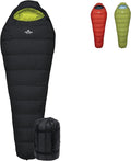 Teton LEEF Lightweight Mummy Sleeping Bag for Camping Hiking Backpacking Cold Weather Option Compression Sack Included