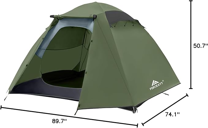 Forceatt Camping Tent 2/3/4 Person Professional Waterproof &amp Windproof Lightweight Backpacking Tent Suitable for OutdoorHikingCamping Mountaineering and Travel