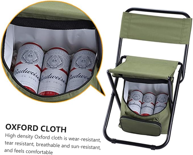 Fishing Chair Ice Pack Storage Insulation Portable Camping and Lounger for Outdoor Activities