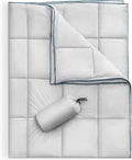 Sonive Blanket 52x75 Packable Compact Blanket Weatherproof Outdoor Down Alternative Throw Puffy Warm Quilt for Camping Hiking Backpacking Picnic Stadium Light Gray