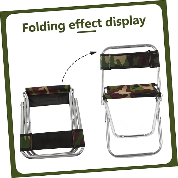 Portable Folding Stool Large Size Fishing Chair Camping Accessory Durable and Comfortable Random Color