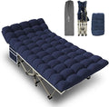 YELLOW JACKET Folding Camping Cot with Mattress Upgraded 32 Wide Cot for Camping Folding Sleeping Cot with Carry Bag Camping Cots for Adults Idea for Home Office &amp Travel