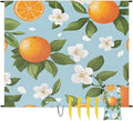 Waterproof Sandproof Beach Blanket 59''×68'' Fruit Orange Blossom Polyester Outdoor Picnic Blanket with 4 Stakes &amp Storage Bag for BeachCampingVacation