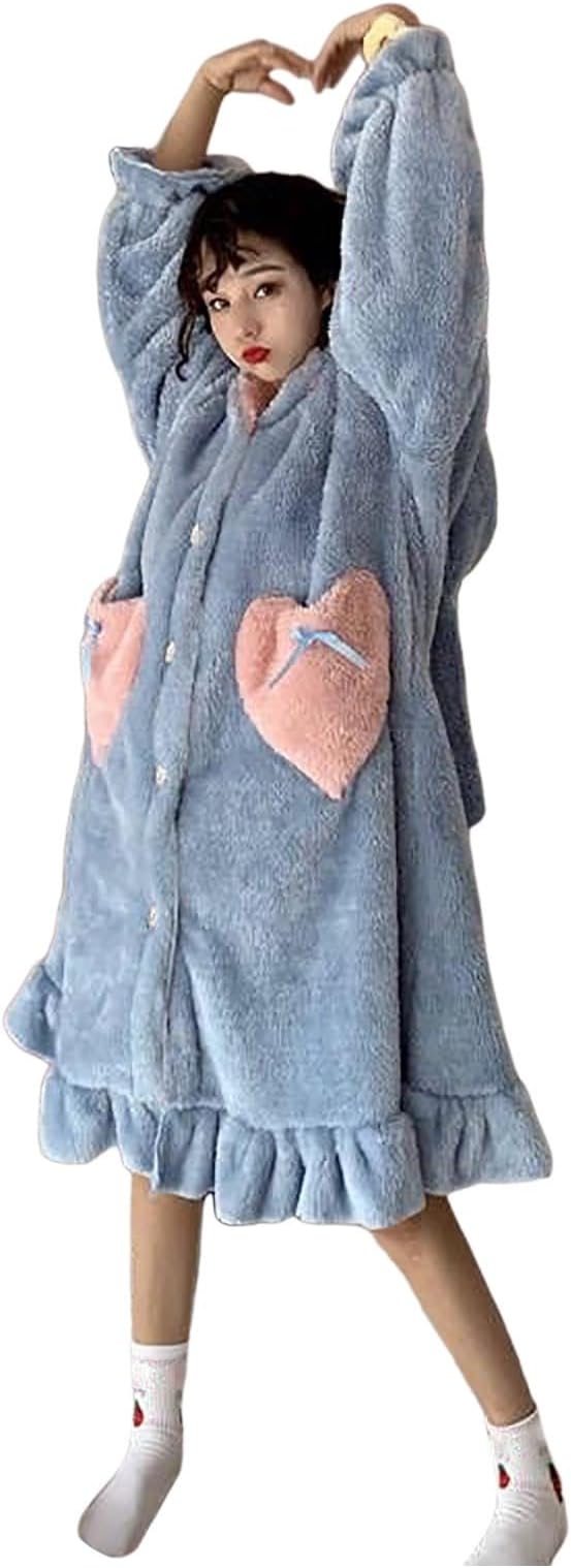 Warm one-piece blanket pajamas in autumn and winter cute shark capybara robe hooded coral velvet padded velvet home clothes.