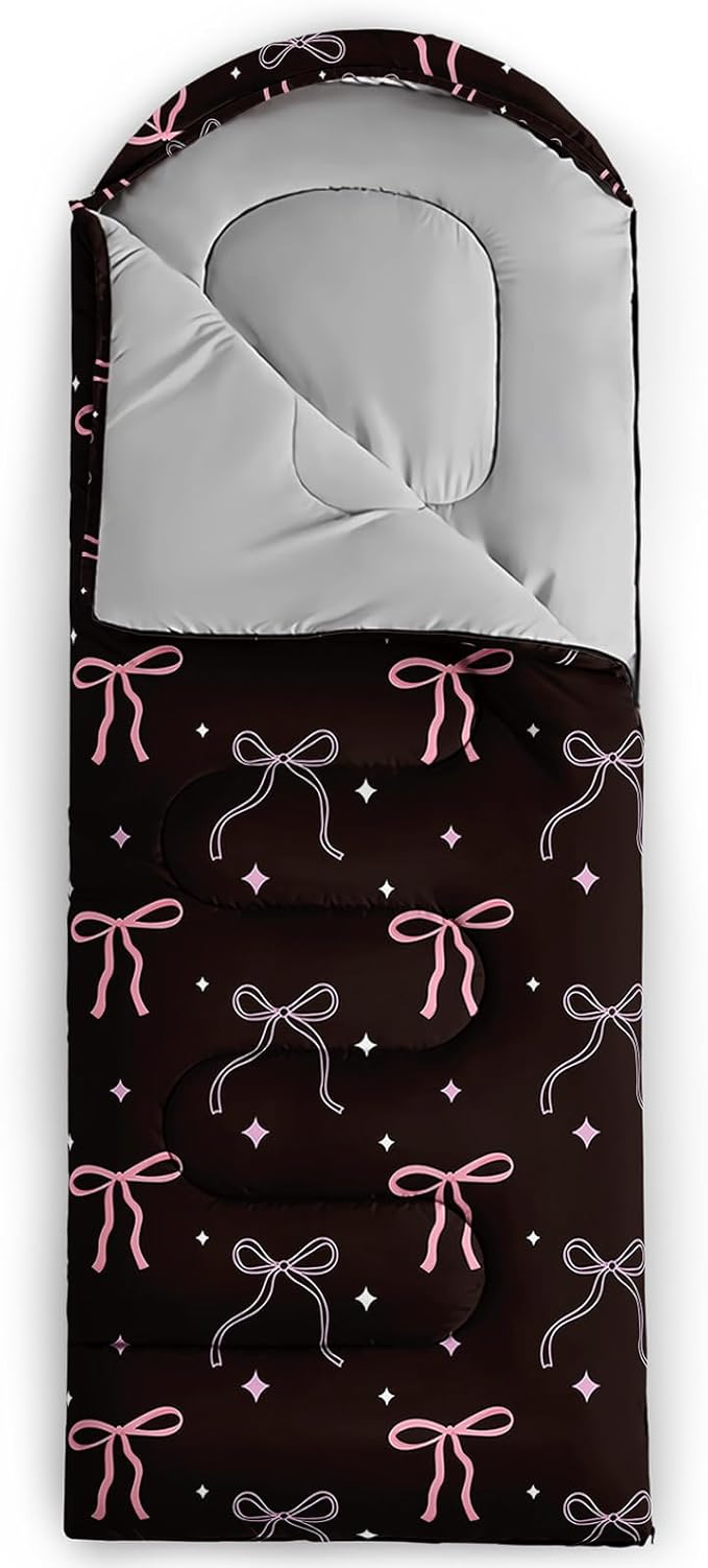 QOOMO Camping Sleeping Bags3 Season Warm &amp Cool WeatherLightweightWaterproof Sleeping Bags for Adults &amp KidsTravelingand OutdoorsCamping Gear Equipment