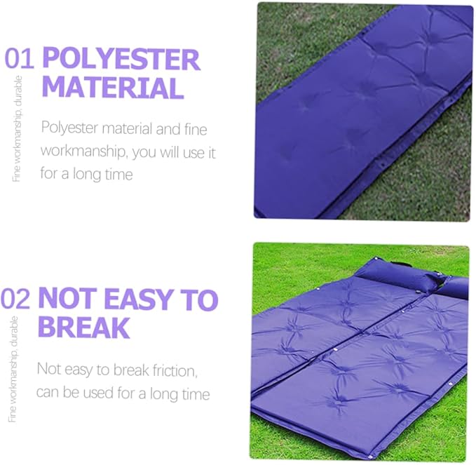 Compact Inflatable Sleeping Pad Self Inflating Camping Mat for Backpacking Hiking Tent and Travel Portable Multi Function Warm Insulation Easy to Store
