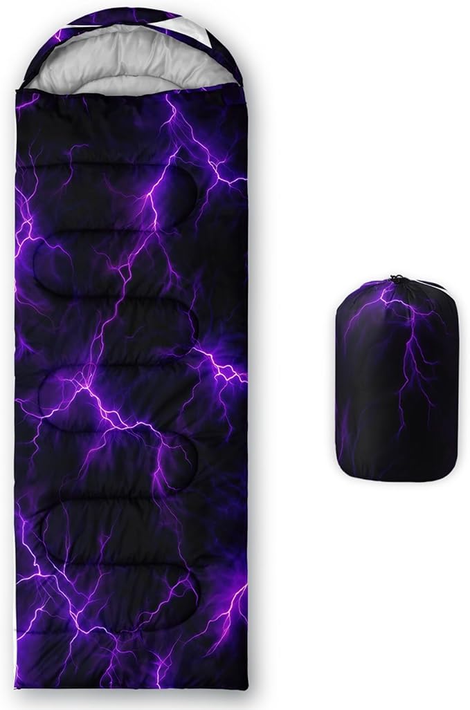 QOOMO Camping Sleeping Bags3 Season Warm &amp Cool WeatherLightweightWaterproof Sleeping Bags for Adults &amp KidsTravelingand OutdoorsCamping Gear Equipment