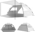 Elegear CumbreX™ Beach Tent Sun Shelter with Canopy 4-5 Person Pop Up Beach Tent Easy Setup UPF 50+ UV Protection Portable Lightweight Double Silver Coating Cabana Sun Shade Shelter - Silver