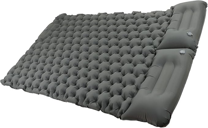 Camping Sleeping Pad Waterproof Nylon Ergonomic Support Foot Press 60S Inflating Mat - Quick Inflation Tear Material Ideal for Outdoor Adventures
