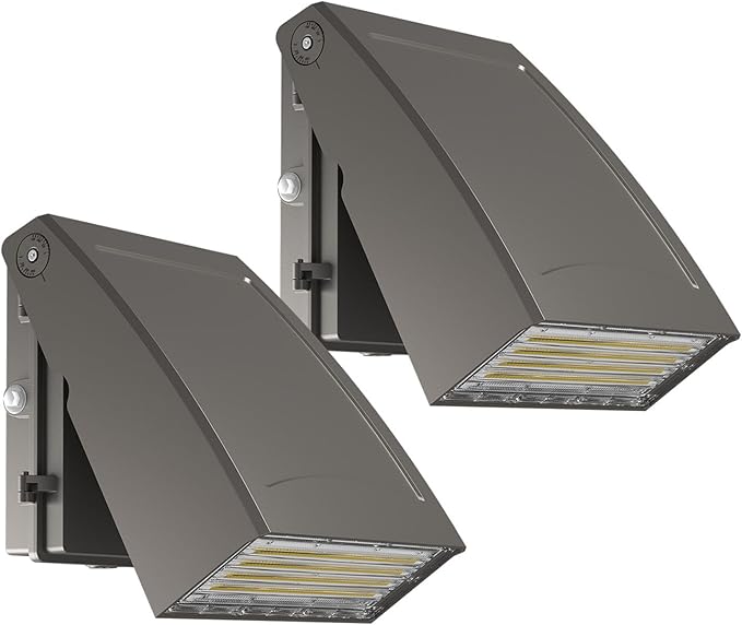 100W LED Wall Pack with Dusk to Dawn Sensor 14000LM 5000K Daylight 100-277Vac 90° Adjustable Full Cut-Off Wall Pack Light Waterproof Outdoor Security Lighting for Barn Warehouse UL Listed 2 Pack