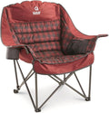 Guide Gear Oversized Extra Large Padded Camping Chair Portable Folding Large Camp Lounge Beach Chairs for Outdoor Adults Men and Women Heavy-Duty 400 Pound Capacity with Cup Holder Red Plaid