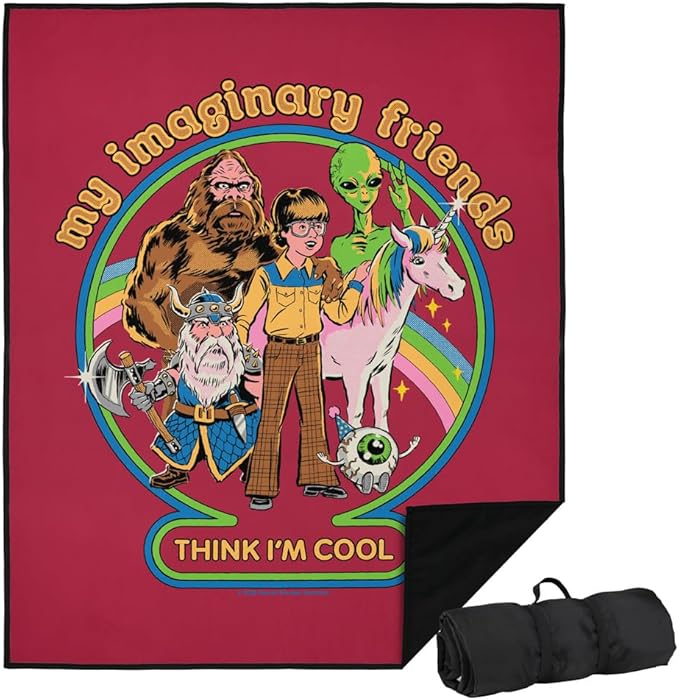 LOGOVISION Steven Rhodes My Imaginary Friends Outdoor Blanket for Picnic Beach Camping Park Tailgate 50x60