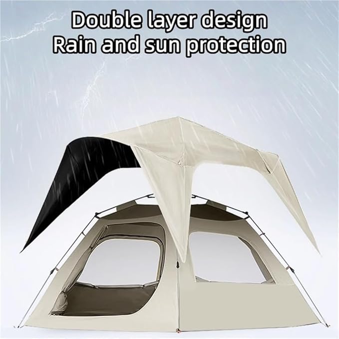 Camping Tents Reactive Outdoor Tent 4 Person Tent Instant Tent Tents for Camping Tent with Brim Water Resistant Sunproof Outdoor Glamping House