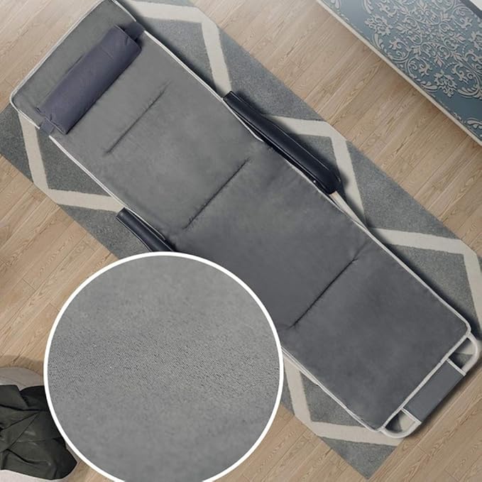 Patio Lounge Chairs Reclining ChairFolding ChairLunch BedCotton PadRecliner PadPaddedNapping ChairOffice Lunch Break Chair97 x 52 x 95cm Durable