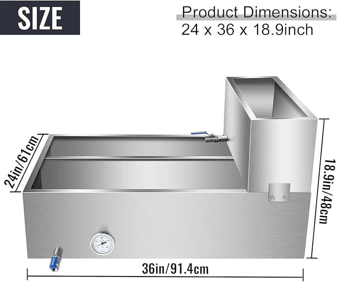 Maple Syrup Evaporator Pan Set - Premium Stainless Steel Maple Syrup Boiling Pan – One Heavy Duty Boiling For Maple Syrup Collection36Dx24Wx18.5H
