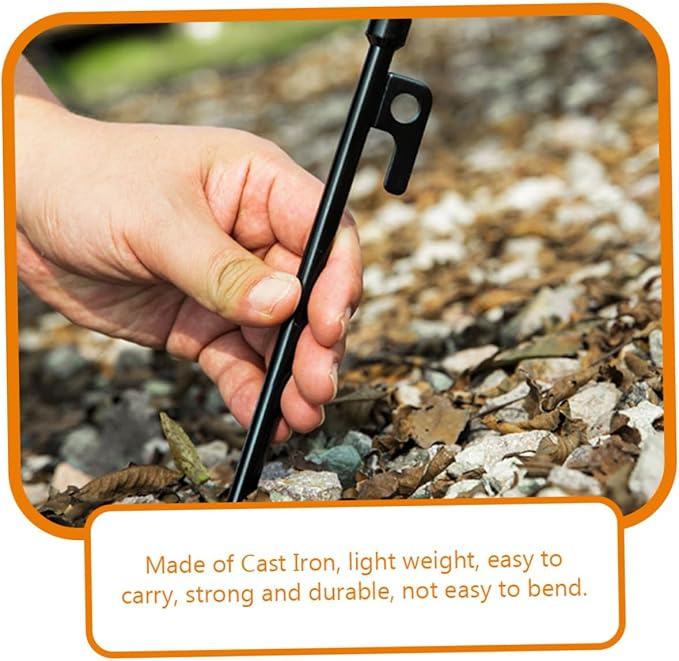 10Pcs Heavy Duty Ground Stakes for Tents Multi Function Outdoor Pegs for Camping and to Install and Soil Anchors Includes Storage Bag for Beach