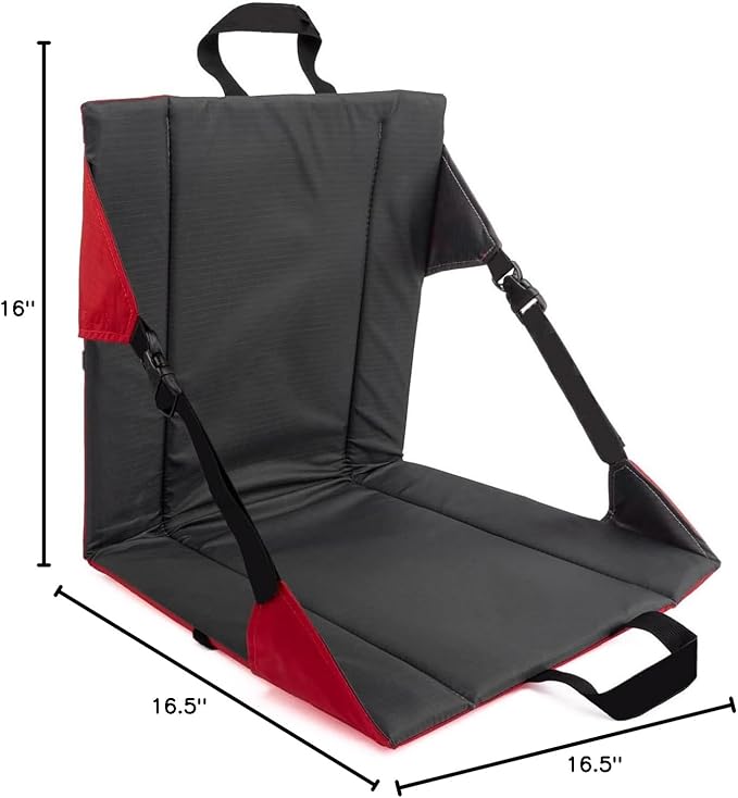 Portable Camping Chair Foldable Outdoor Seat with Backrest Turquoise and Purple Water-Resistant Lightweight Design for Hiking Backpacking Beach (Gray-red Color Blocking)