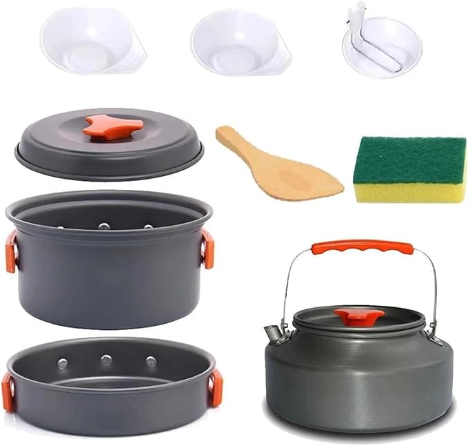 Compatible for Widesea Camping Tableware Outdoor Cookware Set Dishes Bowler Kitchen Equipment Gear Utensils Hiking Picnic Travel