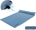 Naturehike Self-Inflating Sleeping Pad with Pillow Patchwork Sleeping Pad for Camping Backpacking Hiking Traveling Tent（Blue）