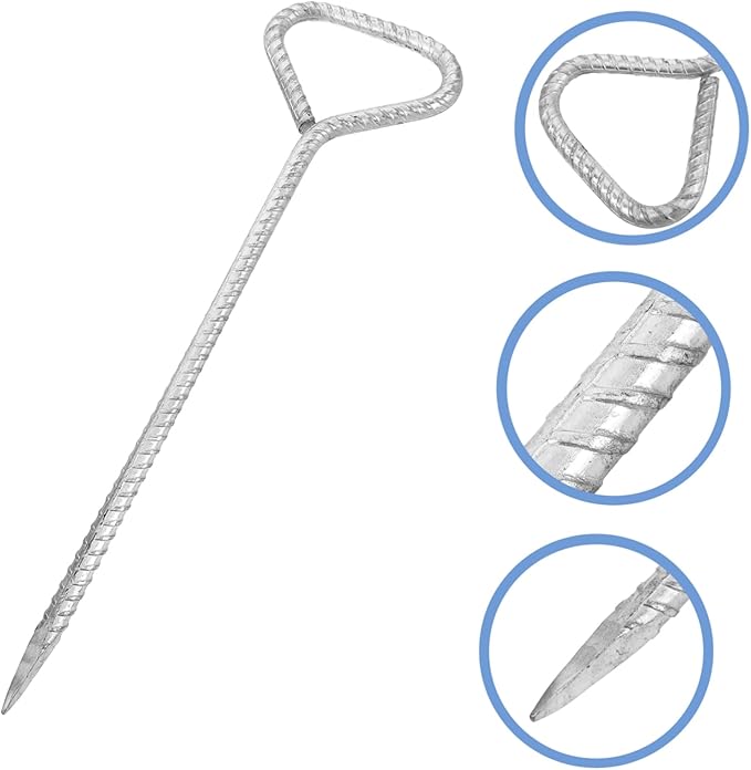 Mipcase 4Pcs Tent Stakes Heavy Duty Metal Tent Pegs for Camping Backpacking Gardening Lightweight Design for Easy Portability and Enhanced Durability