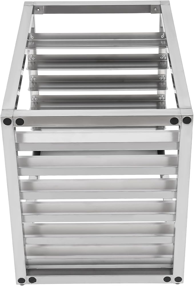 6-Tier Multi-Functional Stainless Steel Pan Rack Stainless Steel Baking Tray Racks Kitchen Bakery Rack Suitable for 18.11 * 11.02inch Baking Trays Grills Plates (6-Tiers)