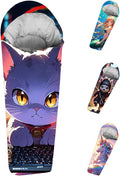 Mummy Style 32 – 59F Kids Sleeping Bag with Pillow Sleeve Full Scale Digital Printing Unicorn Mermaid Kitty or Puppy Lightweight Ideal for Camping Sleepover Boys Girls Youth and Toddlers