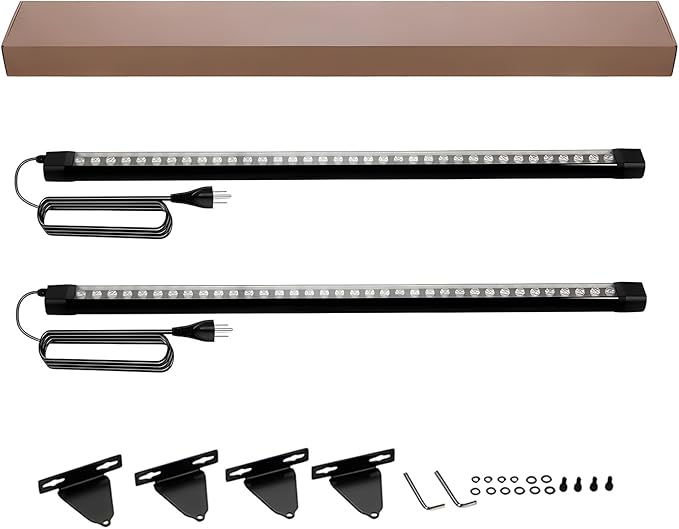 36W LED Wall Washer Light 2FT 4000K Neutral White Outdoor Wall Washer Light Bar 120V IP67 Waterproof LED Light Bar for Outdoor Plug in (2 Pack)
