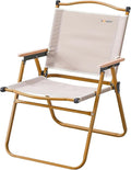 BOOSDEN Camp Chair Portable Outdoor Wide Folding Camping Chairs Ultralight Beach Chair with Wooden Handle for Picnic Lawn Leisure Park Travel Hiking Fishing Foldable Chairs Support 330Lbs