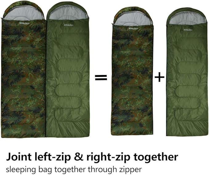 3-4 Season Sleeping Bag for Adults &amp Kids Lightweight Warm Cold Weather Camping Bag with Waterproof Compression Sack – Portable for Hiking Backpacking Traveling &amp Outdoor Adventures