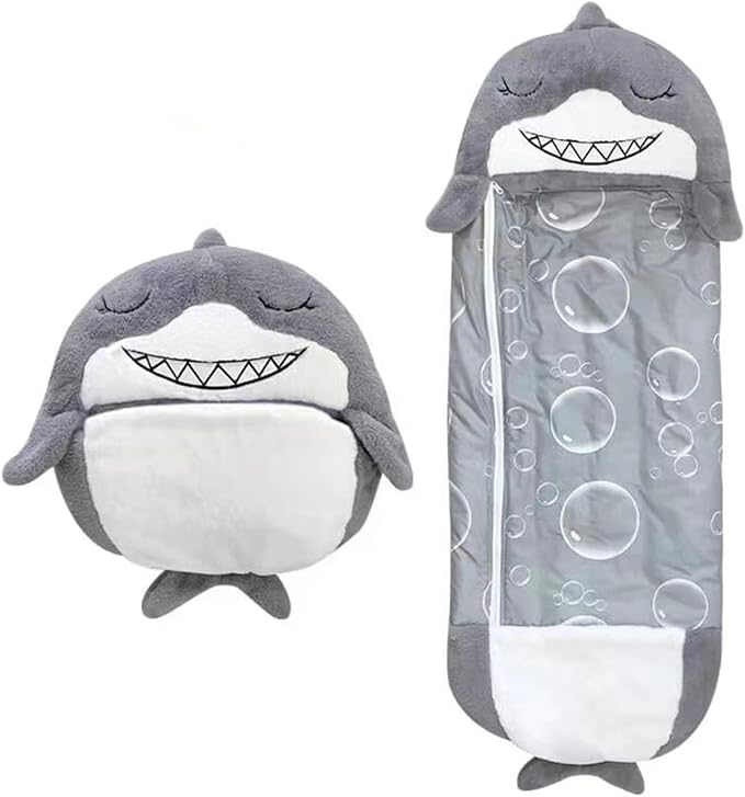 Cute Cartoon Sleeping Bag - Soft Flannel Warm Sleeping Bag for Boys Girls Portable Lightweight Camping Sleep Bag for Indoor Outdoor Travel Sleepovers Accessory Gift for Boys Girls