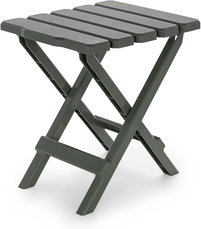 Camco 21042 Quick-Folding Adirondack Table Plastic Sage