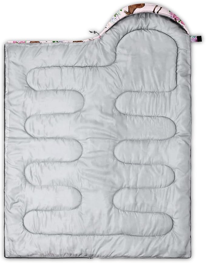 QOOMO Axolotl Cute Camping Sleeping Bags3 Season Warm &amp Cool WeatherLightweightWaterproof Sleeping Bags for Adults &amp KidsTravelingand Outdoors