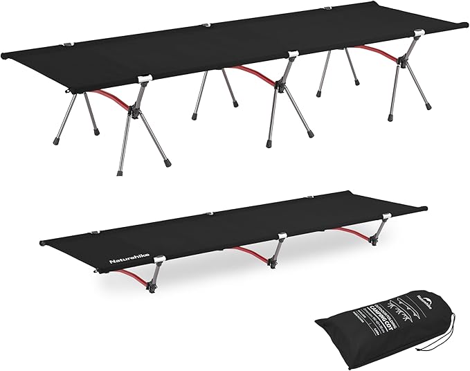 Naturehike ArmyWild Folding Camping Cot Height Adjustable Ultralight Backpacking Cot Portable Camping Bed for Camping Hiking Travel Home