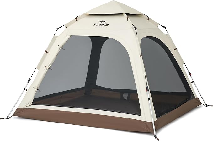 Naturehike Upgraded Ango 3-4 Person Blackout TentInstant Pop up Tents for Camping Waterproof Anti-UV Camping Tent