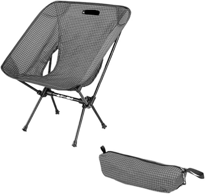 Compatible for 3F UL Gear Camping Folding Back Chair Ultra Light Fabric Fishing Chairs Beach Outdoor Equipment(Black M)