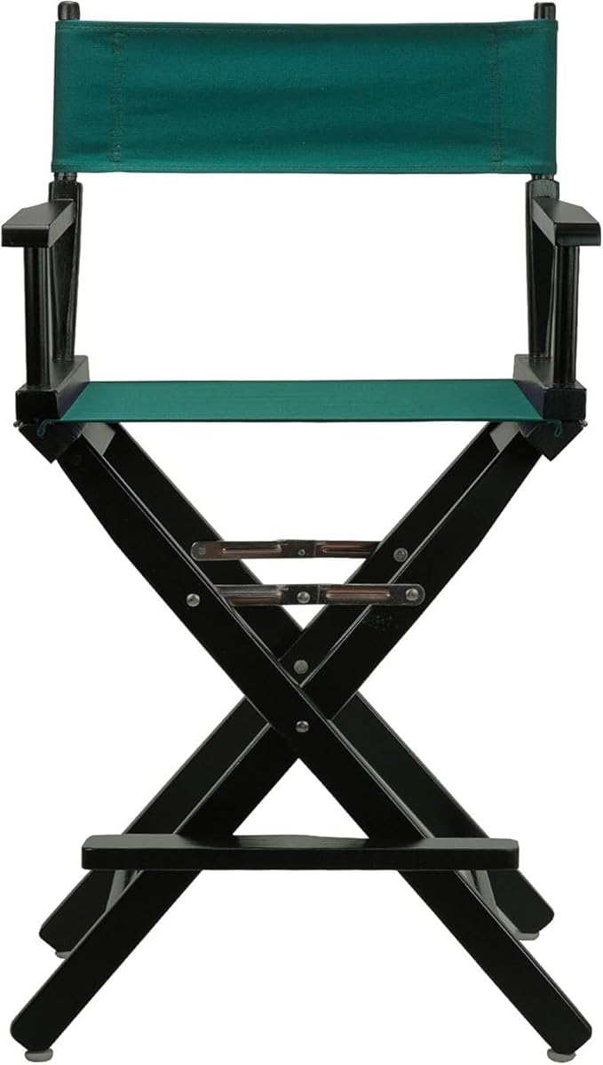 Director's Chair with Built-in Armrests and Foldable Design for Easy Storage Lightweight Durable Frame Perfect for Indoor or Outdoor Seating Hunter Green Canvas/24 in Black Frame