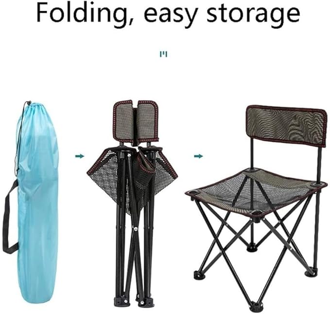 Portable Camping Chair Ultralight Folding Chair for Outdoor Activities High Load Beach Hiking Fishing Backpacking Chair with 600D Oxford Fabric