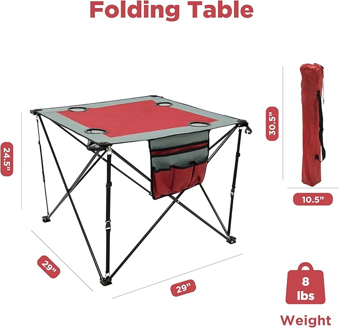 Creative Outdoor Folding Wine Table | Portable | Camping Beach Picnic &amp Patio