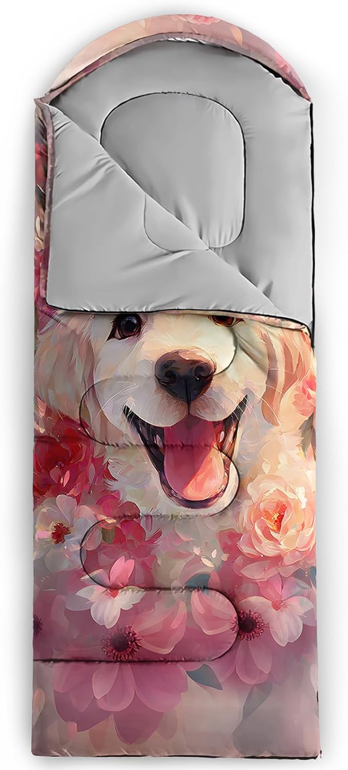 AILONEN Sunflower Sunset Sleeping Bag for Boys Girls Adults3 Season Warm &amp Cool Weather Botanical Design Lightweight Waterproof Camping Sleeping BagHikingOutdoor Backpack Traveling
