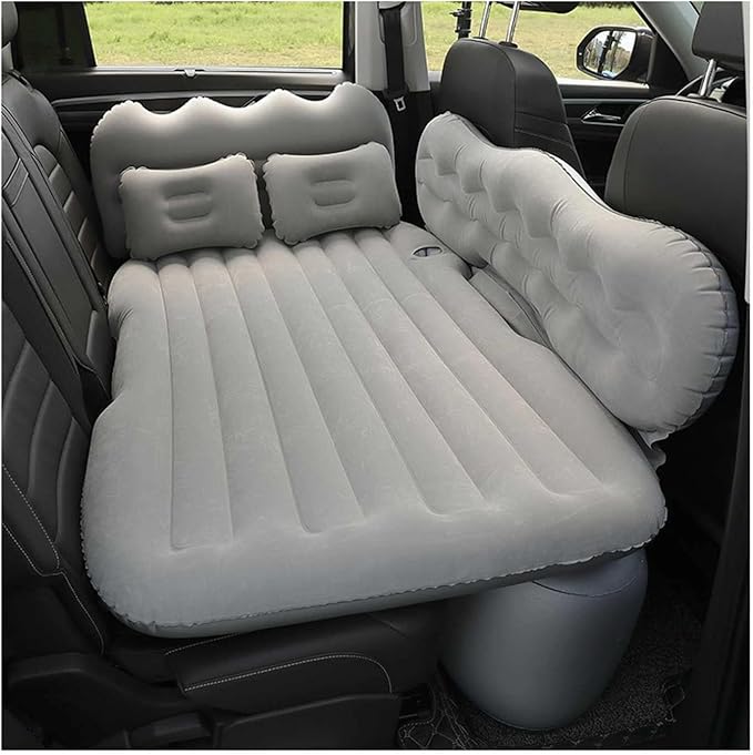Inflatable Car Mattress for Camping &amp Travel Portable Sleeping Pad with Pump &amp 2 Pillows Black