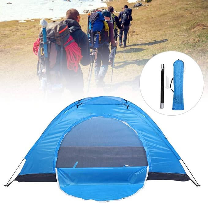 Lightweight Portable Camping Fishing Climbing TentCamping Tentfor Hiking and Outdoor for All Seasons (Blue)