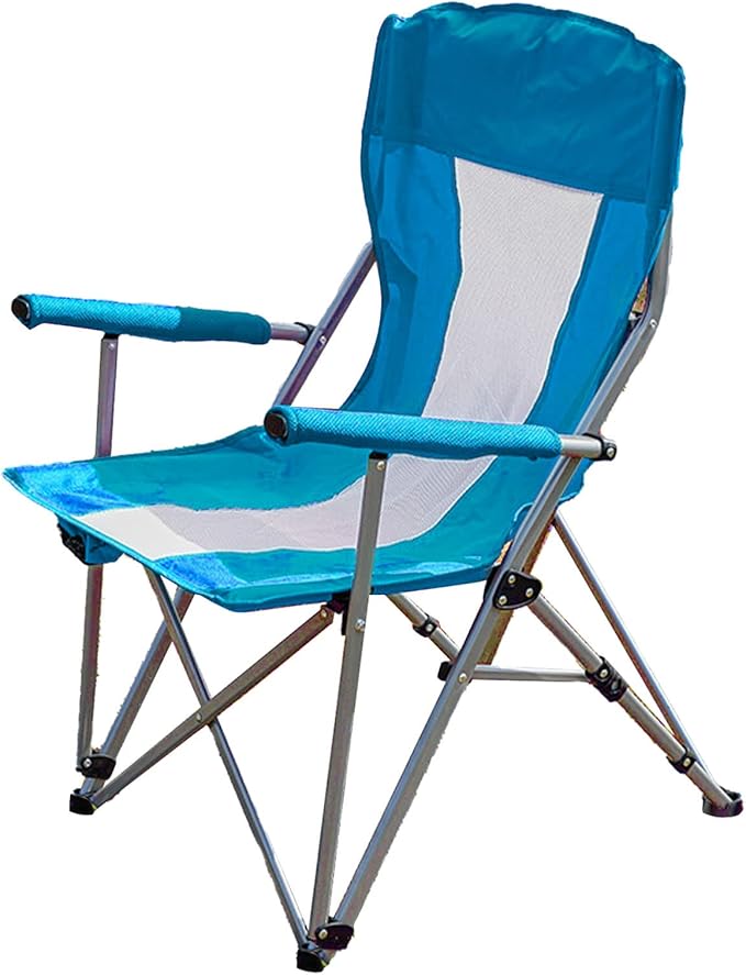 Topyond Portable Camping Chair Strong Iron Structure Folding Chair with 600D Oxford Cloth Outdoor Chair with Cup Holder for Fishing and Outdoor Leisure Activities