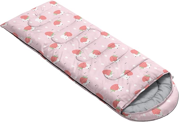 QOOMO Camping Sleeping Bags3 Season Warm &amp Cool WeatherLightweightWaterproof Sleeping Bags for Adults &amp KidsTravelingand OutdoorsCamping Gear Equipment